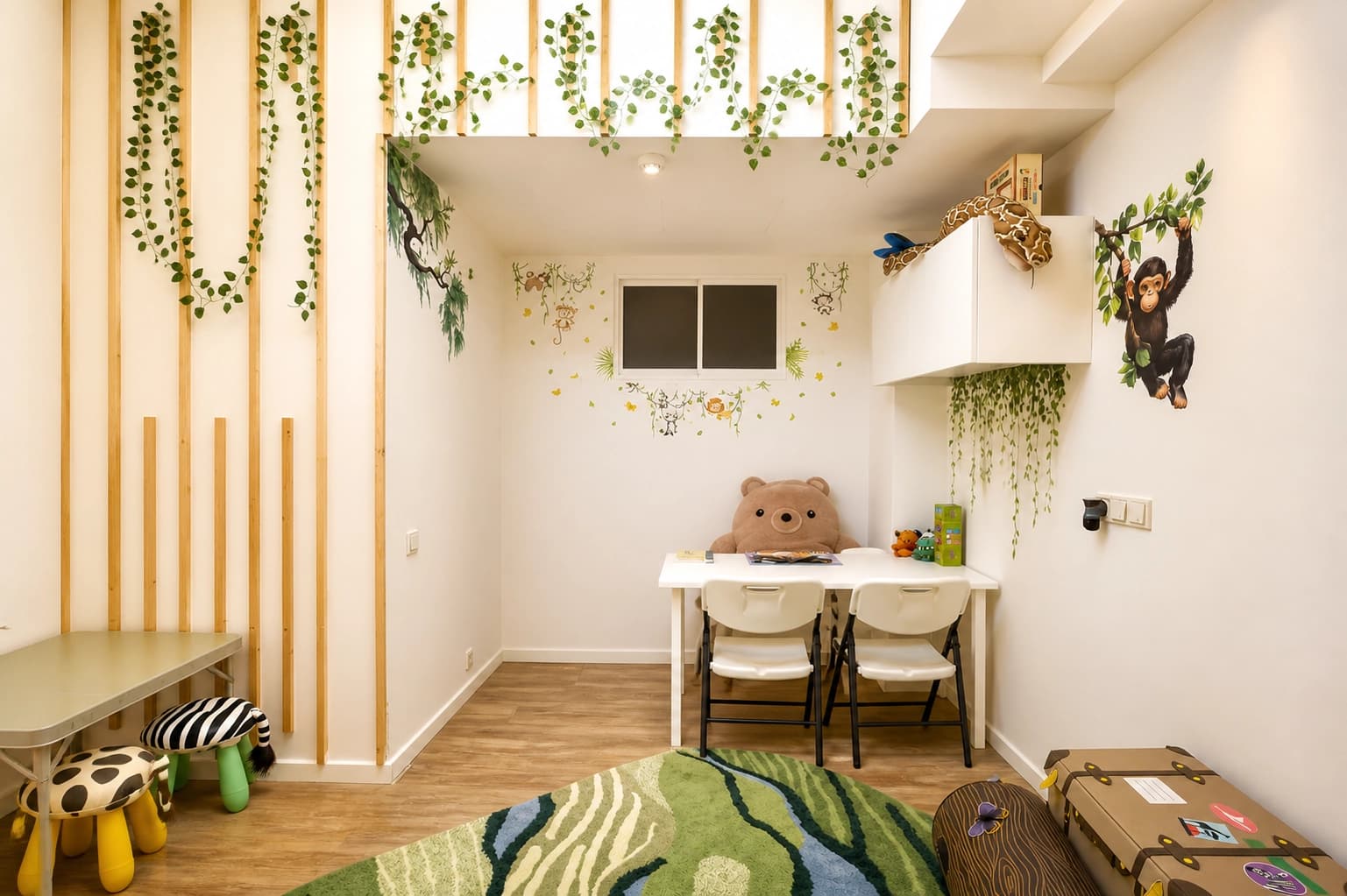 Ambiente terapêutico infantil acolhedor com decoração natural